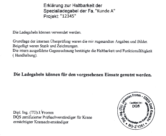 (Prüf-) Sachverständiger für Brücken- und Portalkranen (Krane und Hebezeuge)